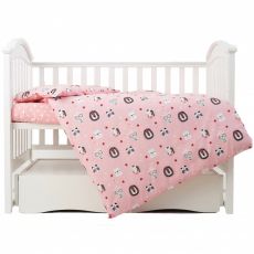 Сменная постель 3 эл. Twins Zoo 3022-TZ-08, pink, розовый
